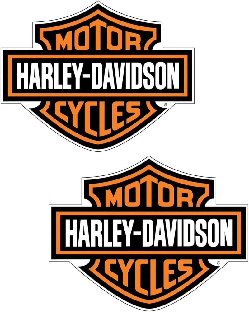 f&b decals Motorcycle bar and Shield Design Sticker Vinyl Decal #2 Piece Moto HD Club 3.5"x4.5" - Image 1
